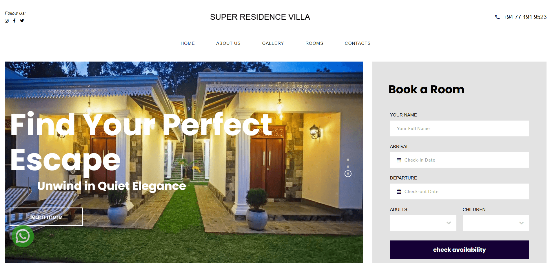 Landing Website